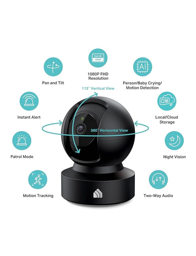 Kasa EC71 indoor security camera with 1080p full HD and smart features