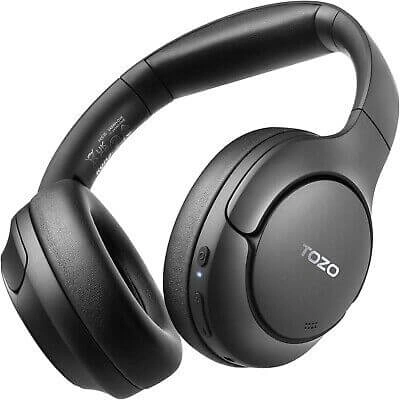 TOZO HT2 wireless headphones with hybrid ANC, Hi-Res audio, custom EQ via app, and 60-hour playtime