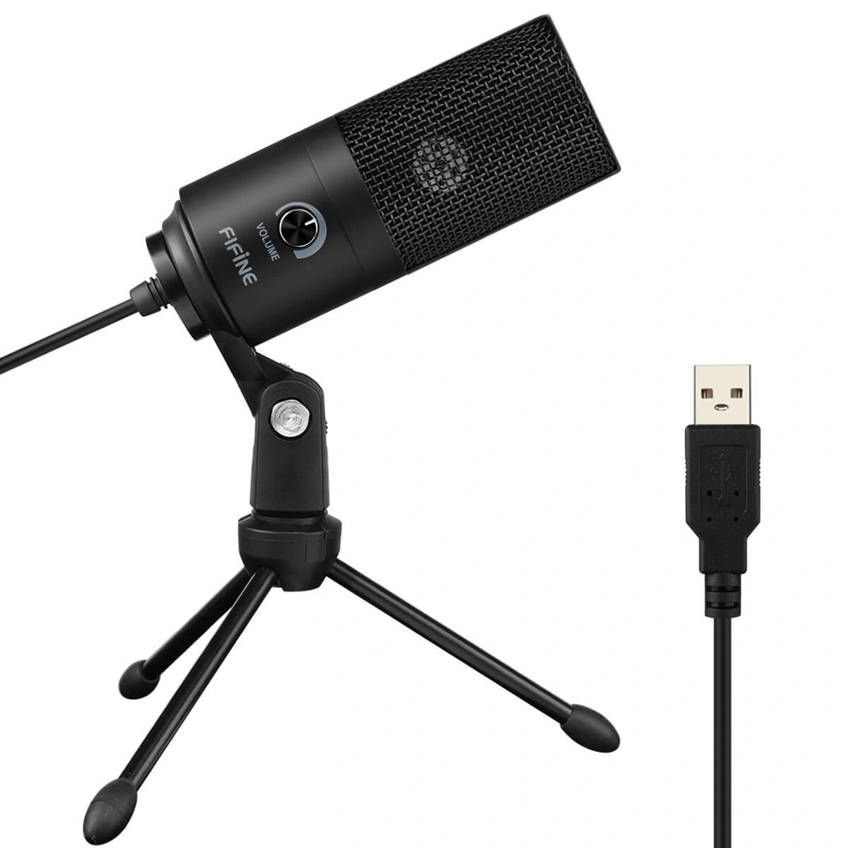 Fifine K669B USB Microphone with Volume Dial