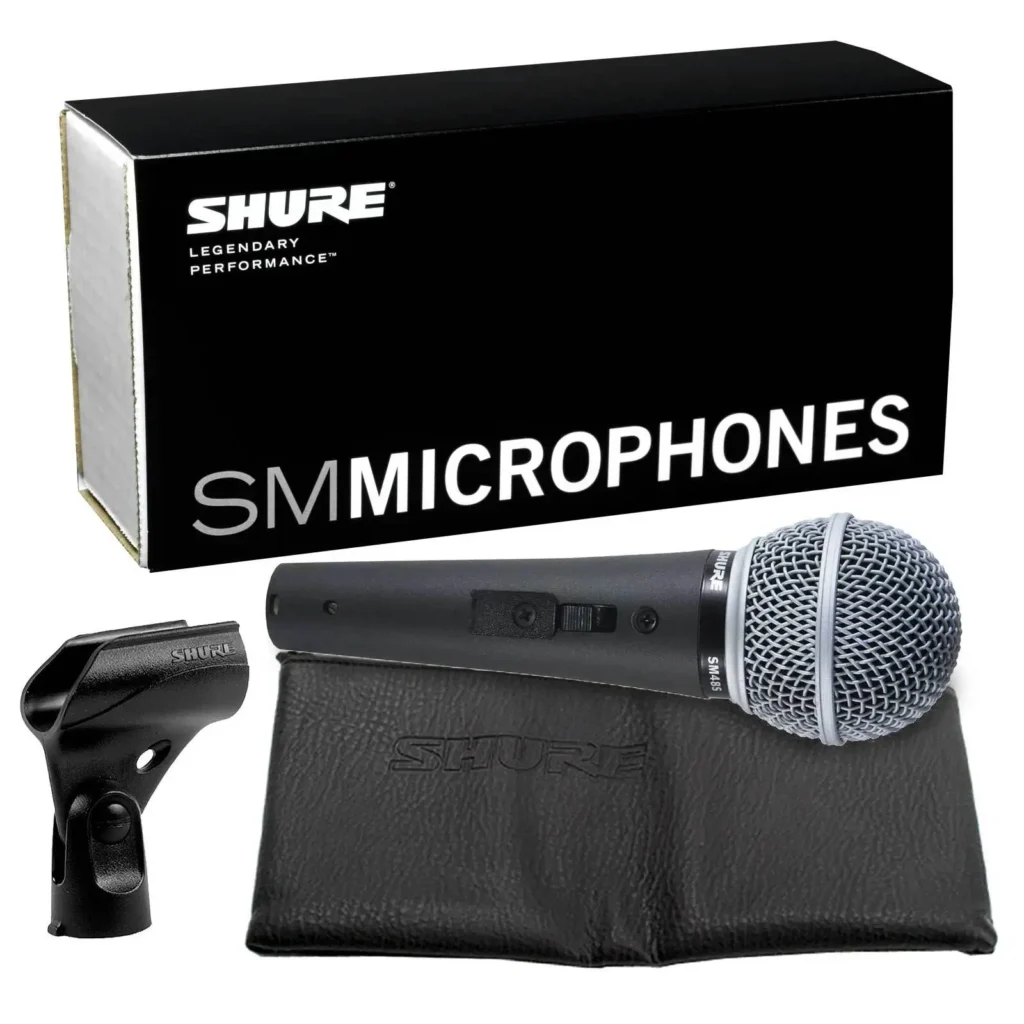 Shure SM48-LC Cardioid Dynamic Vocal Microphone with Shock Mount and Steel Mesh Grille