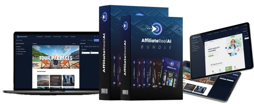AffiliateReel AI : Dashboard preview of AffiliateReel-AI showcasing video creation tools and AI-powered affiliate marketing features.